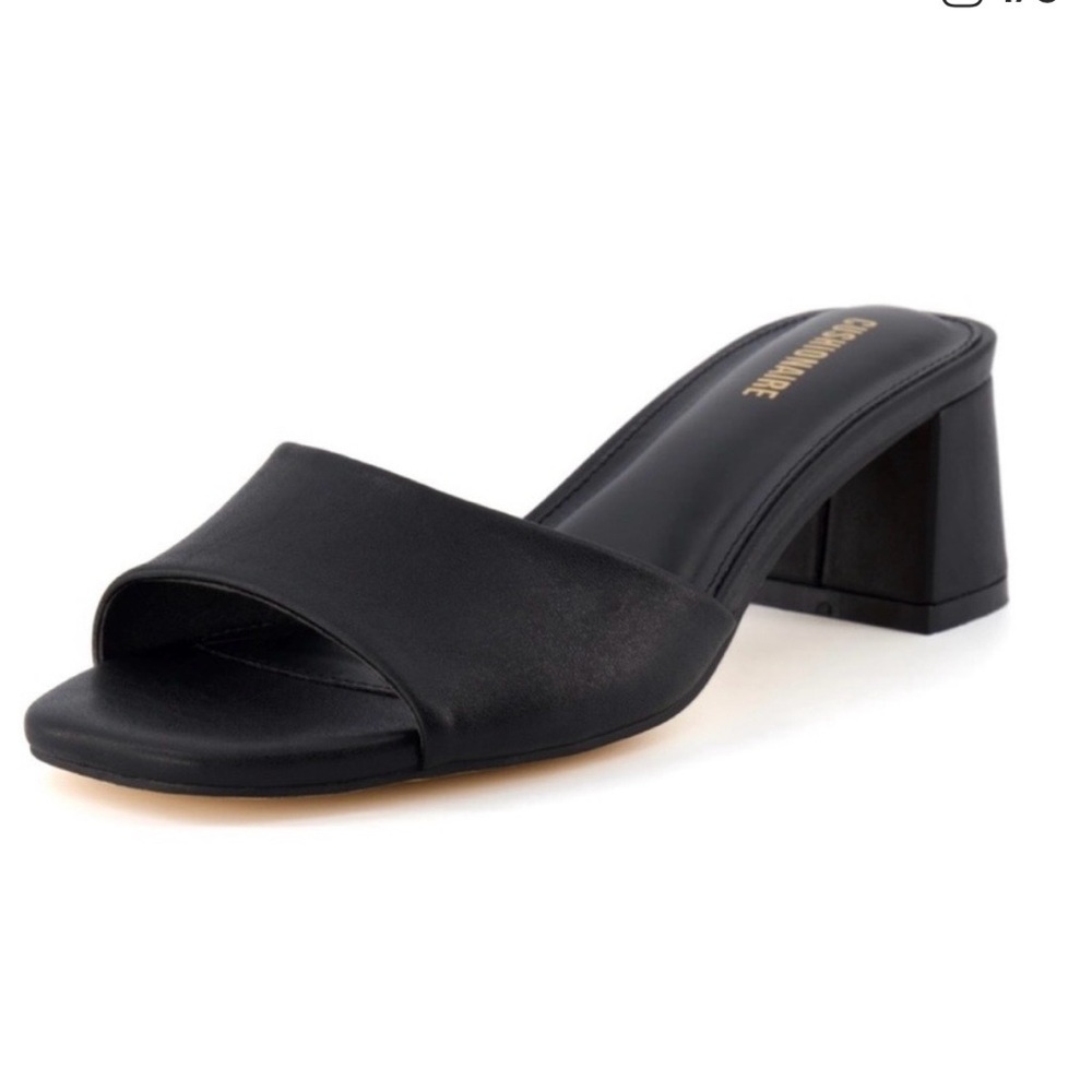 CUSHIONAIRE TABOO BLACK SANDAL
2” BLOCK HEEL WORN ONCE EUC